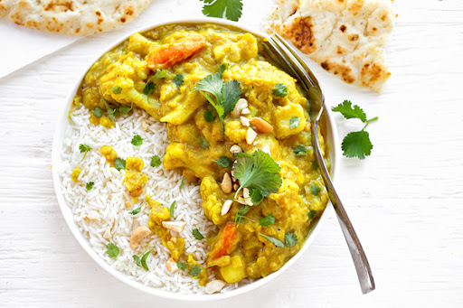 Coconut-Curry Cauliflower Rice