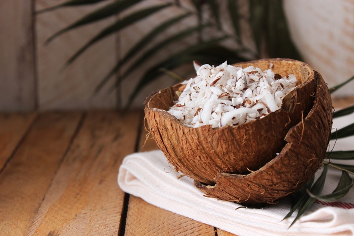 use of desiccated coconut