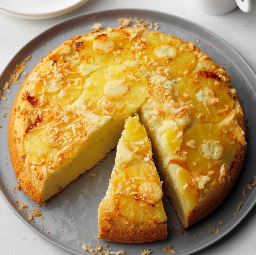 10. h. coconut and pineapple upside-down cake