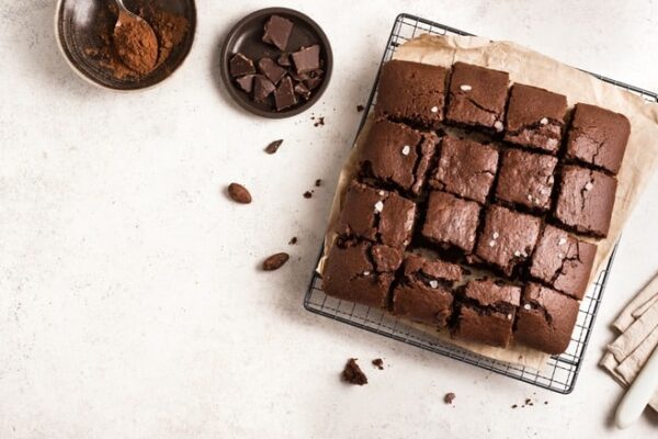 Fresh,Chocolate,Brownies,On,White.,Delicious,Homemade,Chocolate,Dessert,,Pie Coconut Sugar Brownies Simple Recipe for a Healthier Treat